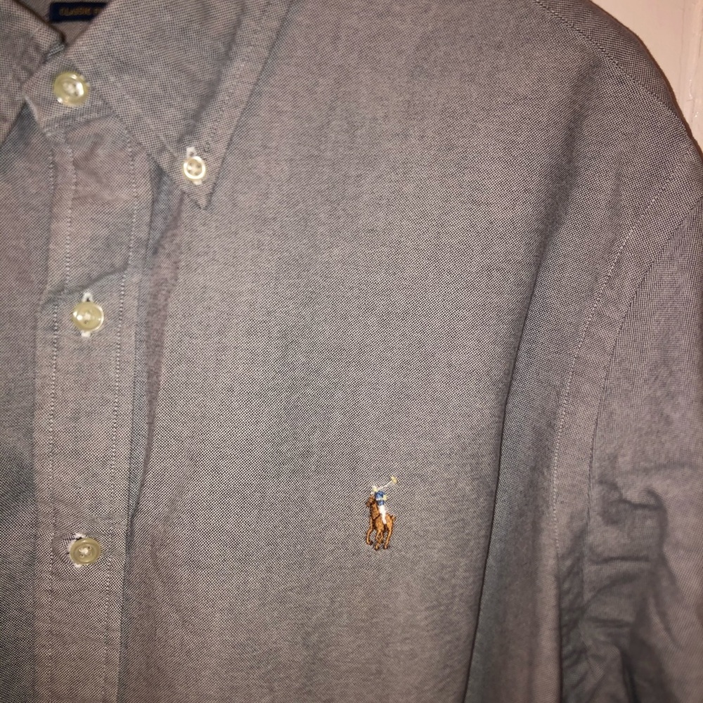 Polo Ralph Lauren XL Oxford Button-Down in Gray